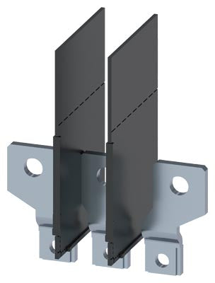 Terminales de conexión a barra con separadores de fase, 3 unidades, compatible con 3VM 160