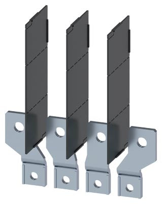 Terminales de conexión a barra con separadores de fase, 4 unidades, compatible con 3VM 250