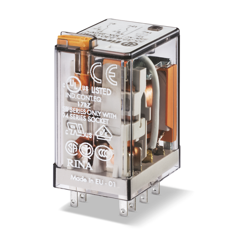 Relé Auxiliar Serie 55 2 polos 10 A Bobina 120 Vac