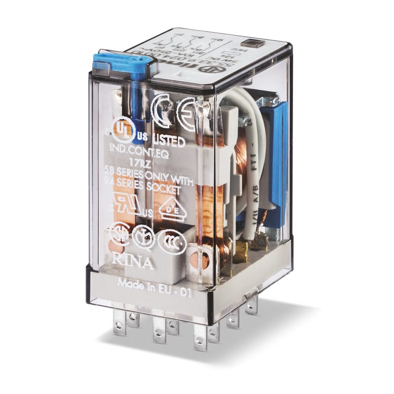 Relé Auxiliar Serie 55 3 polos 10 A Bobina 120 Vac