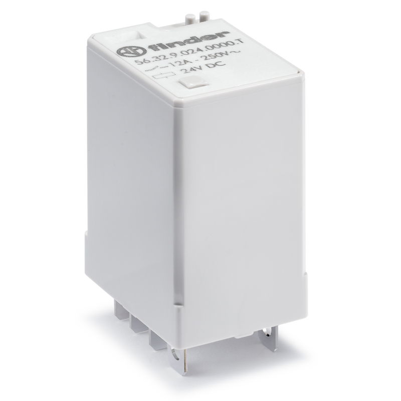Relé Potencia Serie 56 2 polos 12 A Bobina 24 Vdc