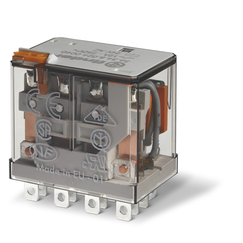 Relé Potencia Serie 56 4 polos 12 A Bobina 12 Vdc