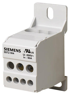 Bloque distribuidor 1 polo, 80A, 690V