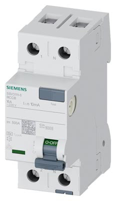 Interruptor Diferencial 2 Polos (1P+N), 10mA, 16A