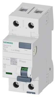 Interruptor Diferencial 2 Polos (1P+N), 30mA, 80A