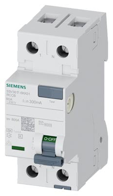 Interruptor Diferencial 2 Polos (1P+N), con retardo breve, 300mA, 80A
