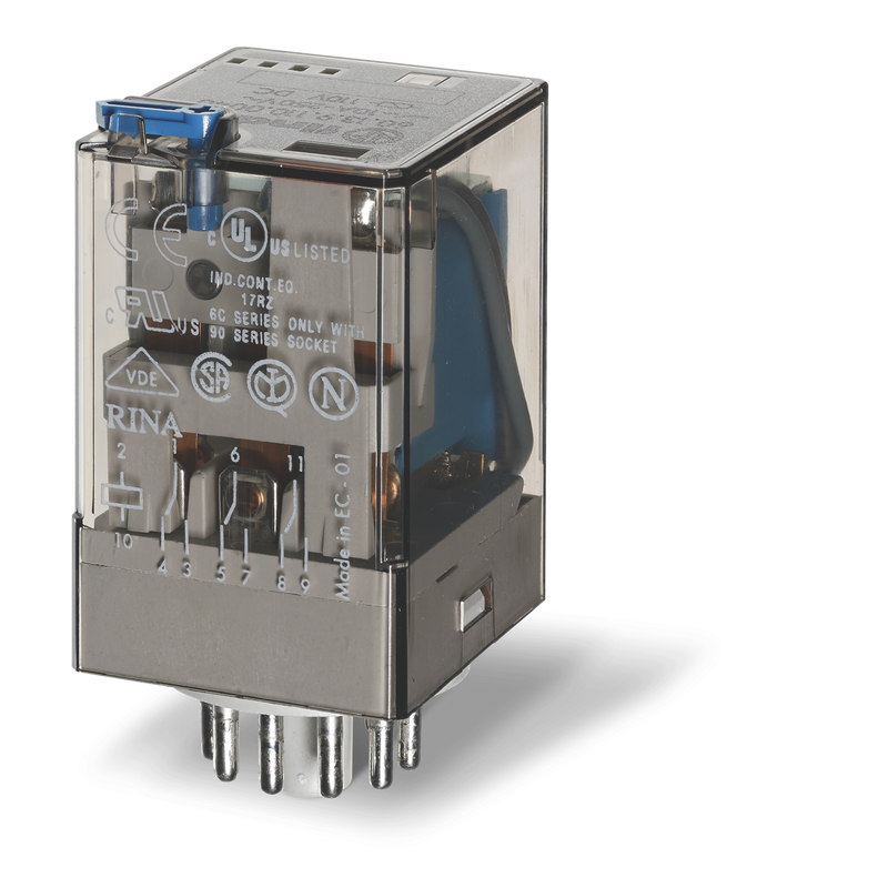 Relé Industrial Serie 60 3 polos 10 A Bobina. 110 Vac