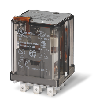 Rele De Potencia Ind. Serie 62 3P. 16A. B. 125 Vdc