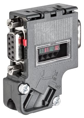 Conector Profibus - Salida de cable oblicua, con conector hembra para PG