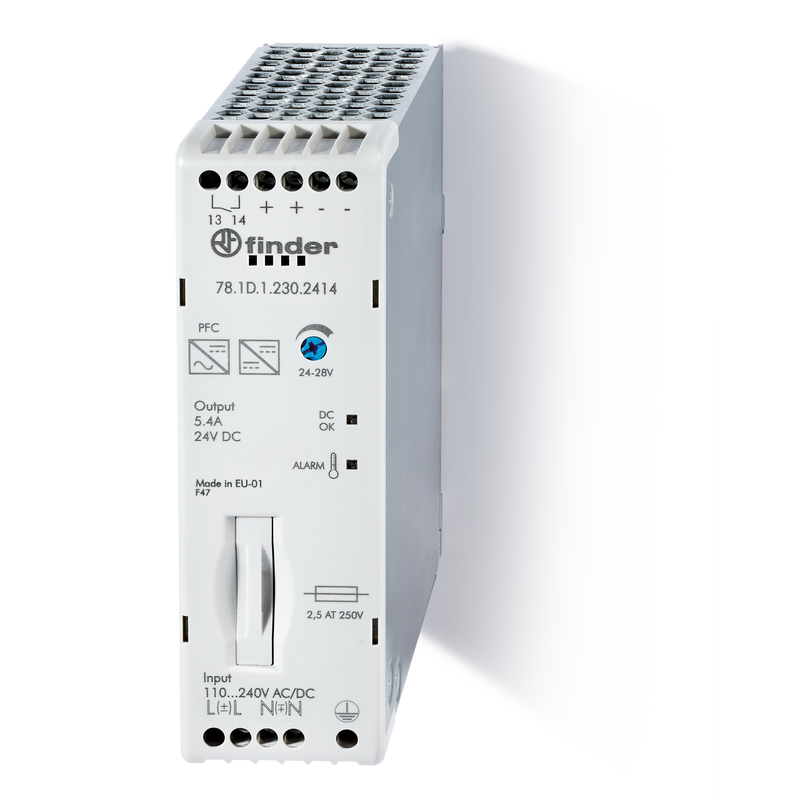 Fuente Poder Industrial 24Vdc / 5.4A 110-240 V Ac/Dc