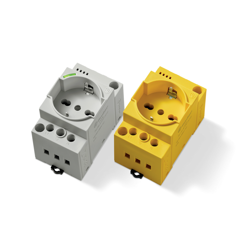 Toma Corriente Schuko Riel Din 16A con LED