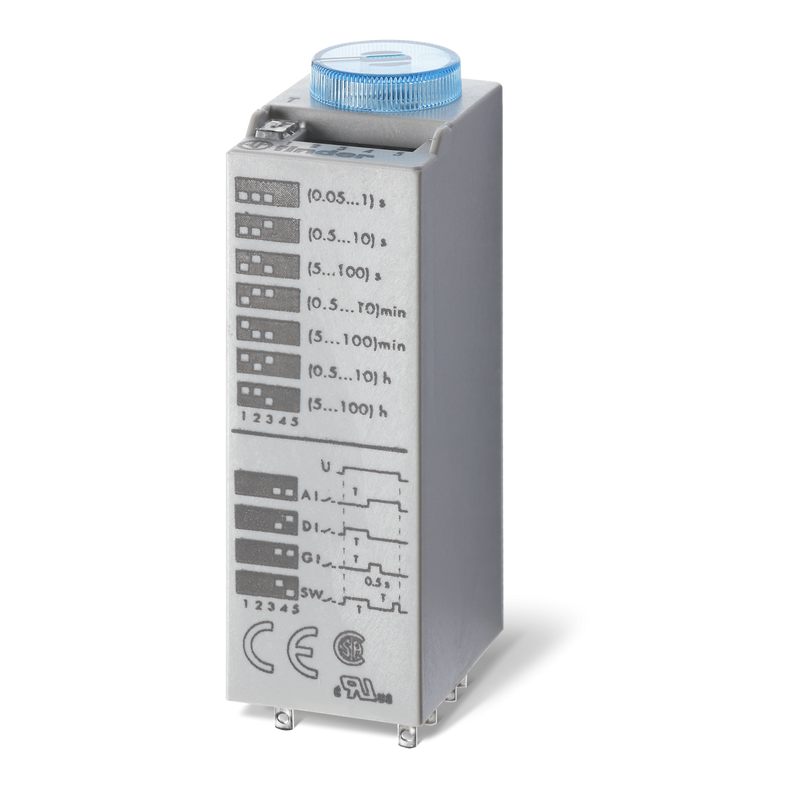 Relé Temporizador Serie 85 2 polos 10A 24V Ac/Dc