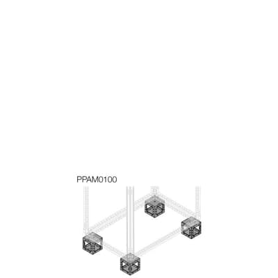 4un. Cubos de zócalo acero galvanizado Al=100mm