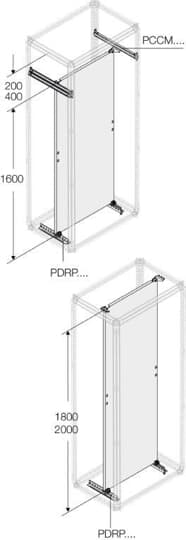N.2 Rieles Soport Placa Montaje Plena Prof=500mm