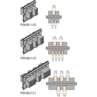 24 BUSBARS INSULATED SUPPORTS L=75MM