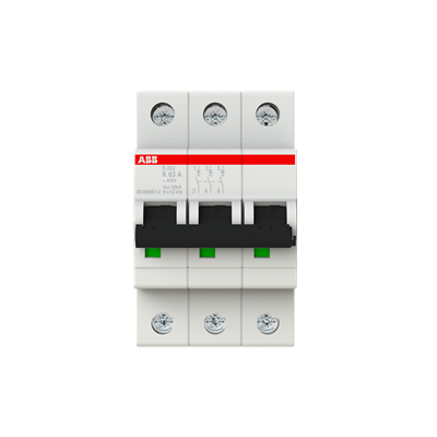 Int. Automatico S203-K63, 3P 63A Curva K 6.000/10kA