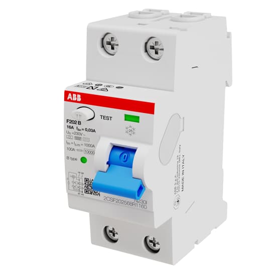 Int. Diferencial F202B-16/0,03, Tipo B 2P 16A 30mA