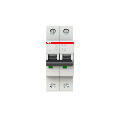 Int. Automatico S202-K10, 2P 10A Curva K 6.000/10kA