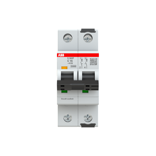 Int. Automatico S302P-C16, 2P 16A Curva C 25kA