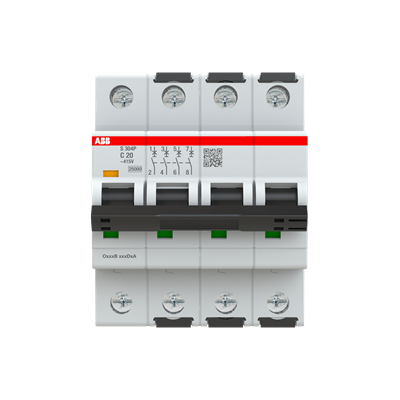 Int. Automatico S304P-C20, 4P 20A Curva C 25kA
