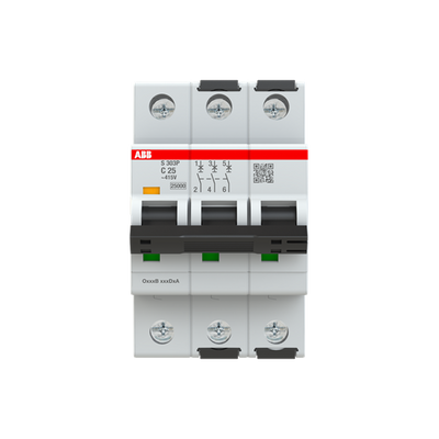 Int. Automatico S303P-C25, 3P 25A Curva C 25kA