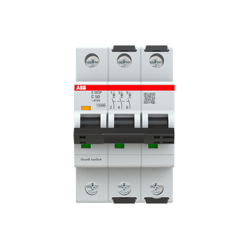 Interruptor Automático S203P-C50, 3P 50A Curva C 15kA