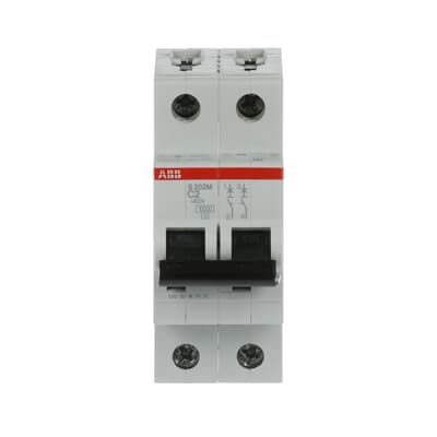 Int. Automatico S202M-C2, 2P 2A Curva C 10.000/15kA