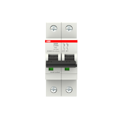 Int. Automatico S202M-Z10, 2P 10A Curva Z 10.000/15kA