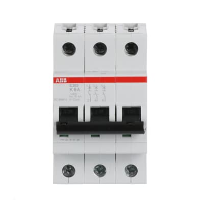 Int. Automatico S203-K6, 3P 6A Curva K 6.000/10kA
