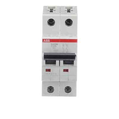 Int. Automatico S202M-C25, 2P 25A Curva C 10.000/15kA