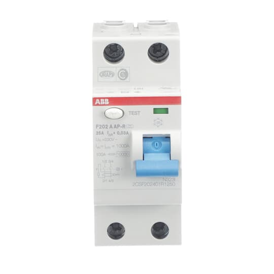 Int. Diferencial Inmunizado F202A-25/0,03AP-R, AP-R Tipo A 2P 25A