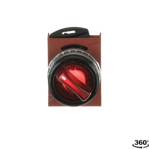 Cabezal Selector 2 Posiciones Iluminado rojo con cuerpo y tuerca