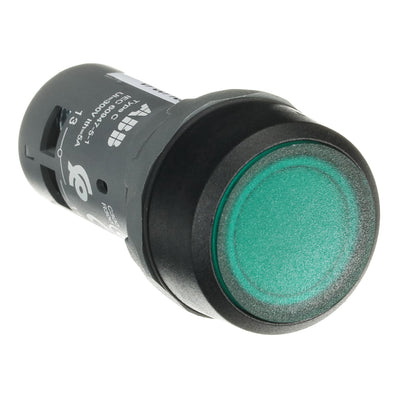 Pulsador Iluminado Compacto Verde NA 220 VAC/DC CP1-13G-10