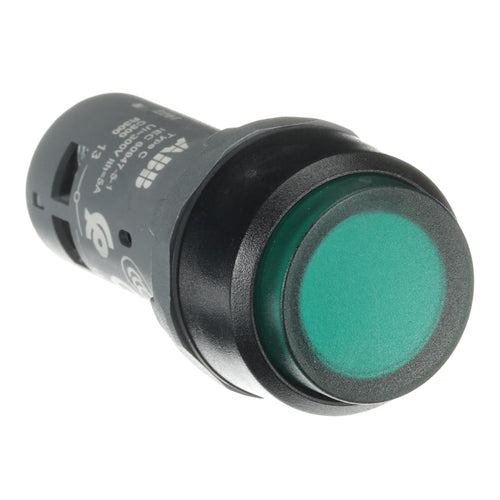 Pulsador Iluminado Compacto verde NA 110-130 VAC/DC CP1-12G-10