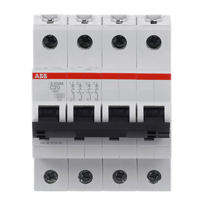 Interruptor Automático S204M-C20, 4P 20A Curva C 10.000/15kA