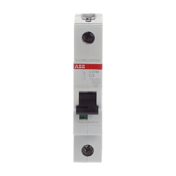 Interruptor Automático S201M-C4, 1P 4A Curva C 10.000/15kA