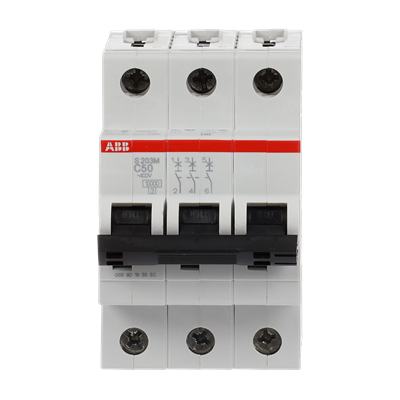 Int. Automatico S203M-C50, 3P 50A Curva C 10.000/15kA