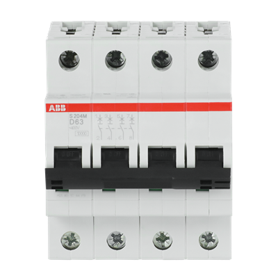 Int. Automatico S204M-D63, 4P 63A Curva D 10.000/15kA