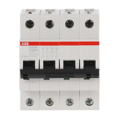 Int. Automatico S204M-K63- 4P 63A Curva K 10.000/15kA