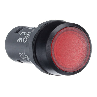 Pulsador Iluminado Compacto Rojo NC 110-130 VAC/DC #CP1-12R-01