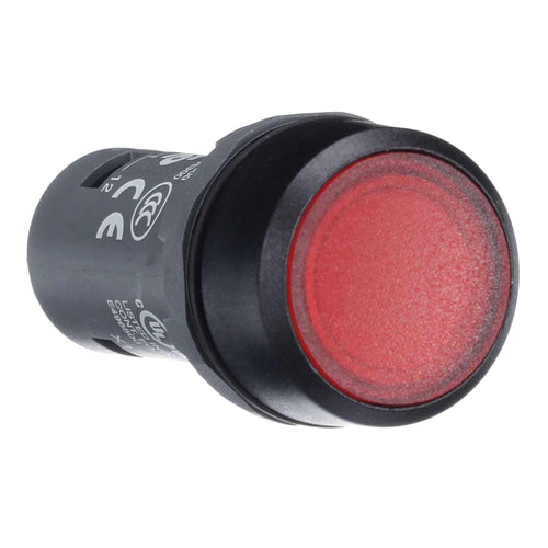 Pulsador Iluminado Compacto Rojo NC 110-130 VAC/DC #CP1-12R-01