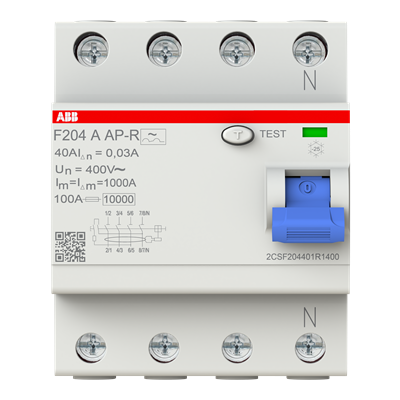 Int. Diferencial Inmunizado F204 A-40/0,03AP-R, AP-R Tipo A 4P 40A