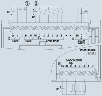 S7-1200, CPU 1211C, 6DI/4DO/2AI - DC/DC/DC