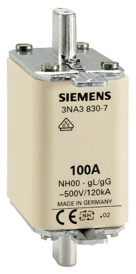 Fusibles NH, Clase gG, Tamaño 00, hasta 500V AC/ 250V DC, corriente nominal 125A