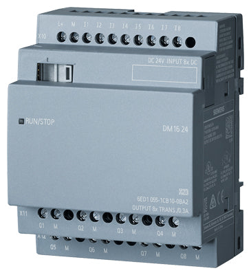 PLC Logo DM16 24 24V/24V/trans 8 DI/8 DO // V8