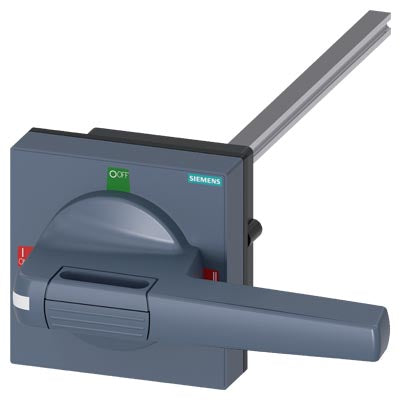 Accionamiento giratorio para puerta, eje de 8x8mm, longitud 300mm, 3 posiciones, accesorio compatible con 3KC0 tamaño 4