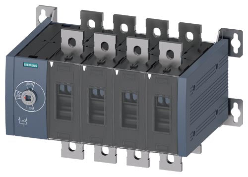 Conmutador de red para operación manual, Tamaño 4, 4 polos hasta 690V AC, corriente nominal 500A