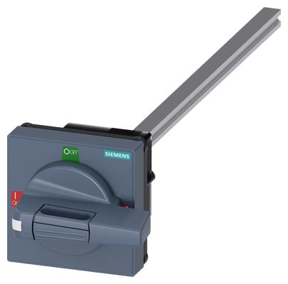 Accionamiento giratorio para puerta, eje de 8x8mm, longitud 300mm, 3 posiciones, accesorio compatible con 3KC0 tamaño 1 y 2