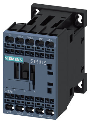Contactor de potencia, AC-3 12 A, 5,5 kW/400 V 1 NA, 24 V DC 3 polos, tamaño S00