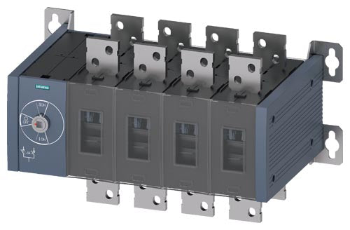 Conmutador de red para operación manual, Tamaño 5, 4 polos hasta 690V AC, corriente nominal 1600A